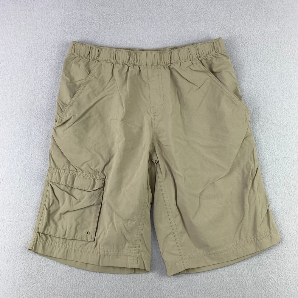 Columbia Omni-Shade Cargo Shorts Youth XL Tan Hiking Outdoor Nylon